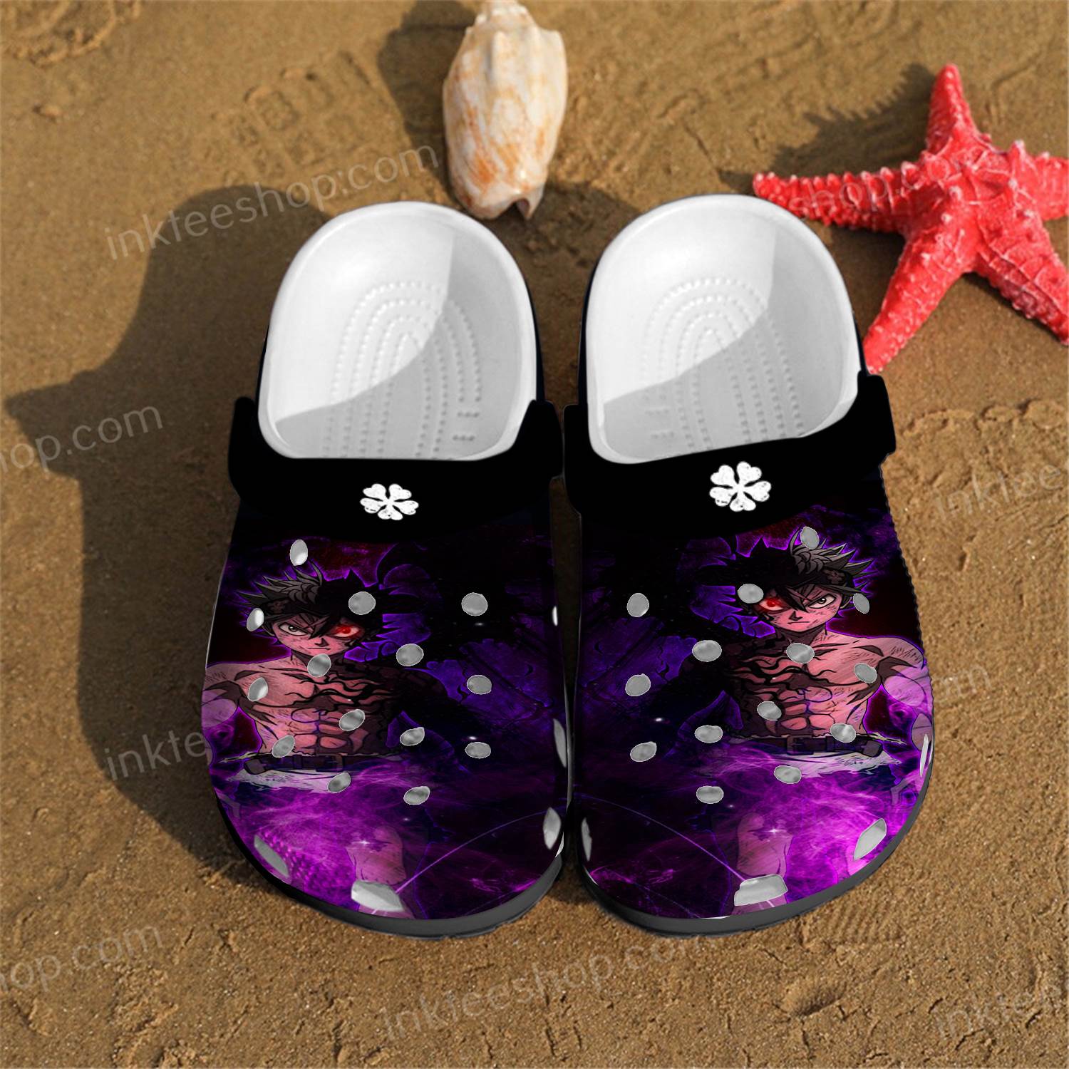 Asta Black Cover Anime Crocs Clog Shoes