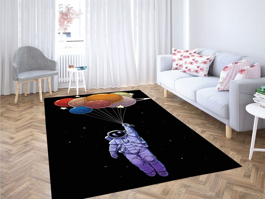 Astronaut Balloon Wallpaper Living Room Modern Carpet Rug 8 Astronaut Balloon Wallpaper Living Room Modern Carpet Rug