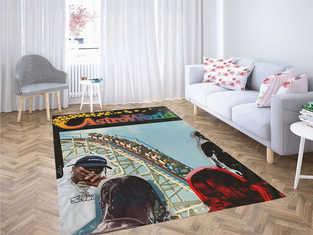 Astroworld Star Vintage Hypebeast Living Room Modern Carpet Rug