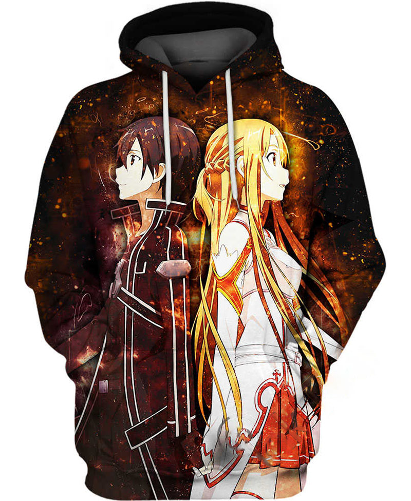Asuna Yuuki And Kirito Hoodie 3D
