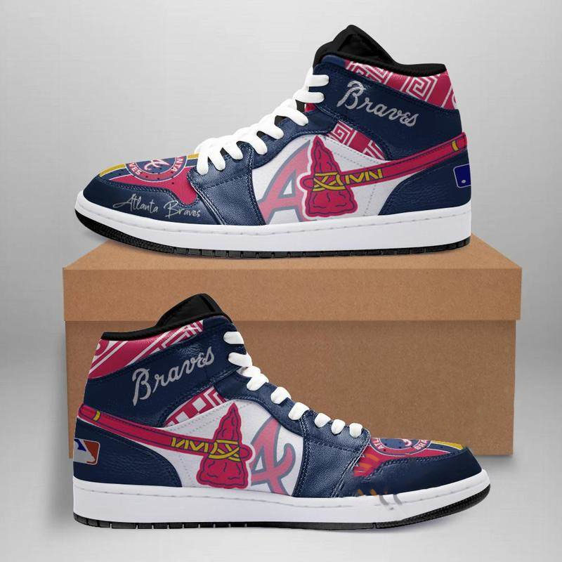 Atlanta Braves Custom Air Jordan Shoes 1 Atlanta Braves Custom Air Jordan Shoes