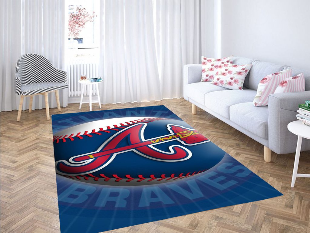 Atlanta Braves Logo Living Room Modern Carpet Rug