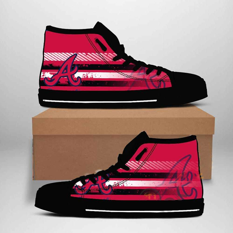 Atlanta Braves Mlb Baseball High Top Shoes 4 Atlanta Braves Mlb Baseball High Top Shoes