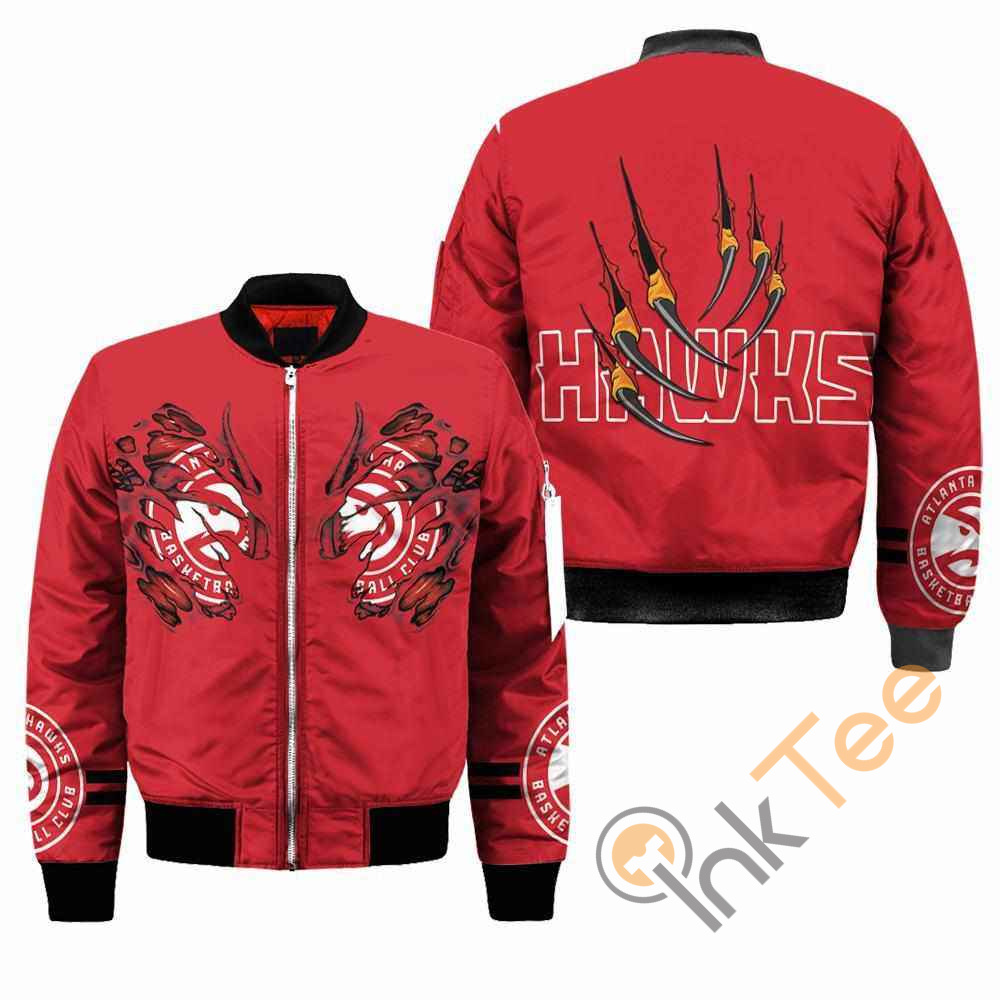 Atlanta Hawks NBA Claws Apparel Best Christmas Gift For Fans Bomber Jacket