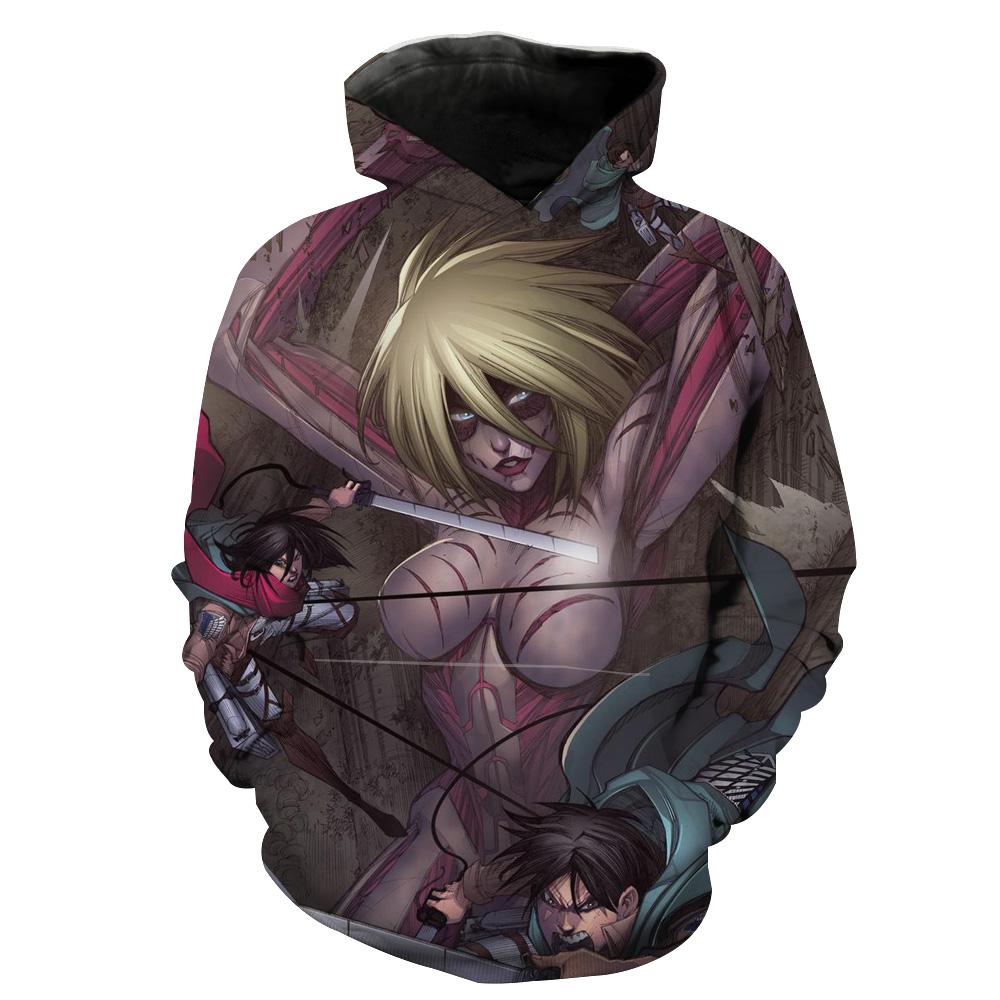 Attack On Titan Female Titan Anime Hoodie 3D 1 Attack On Titan Female Titan Anime Hoodie 3D