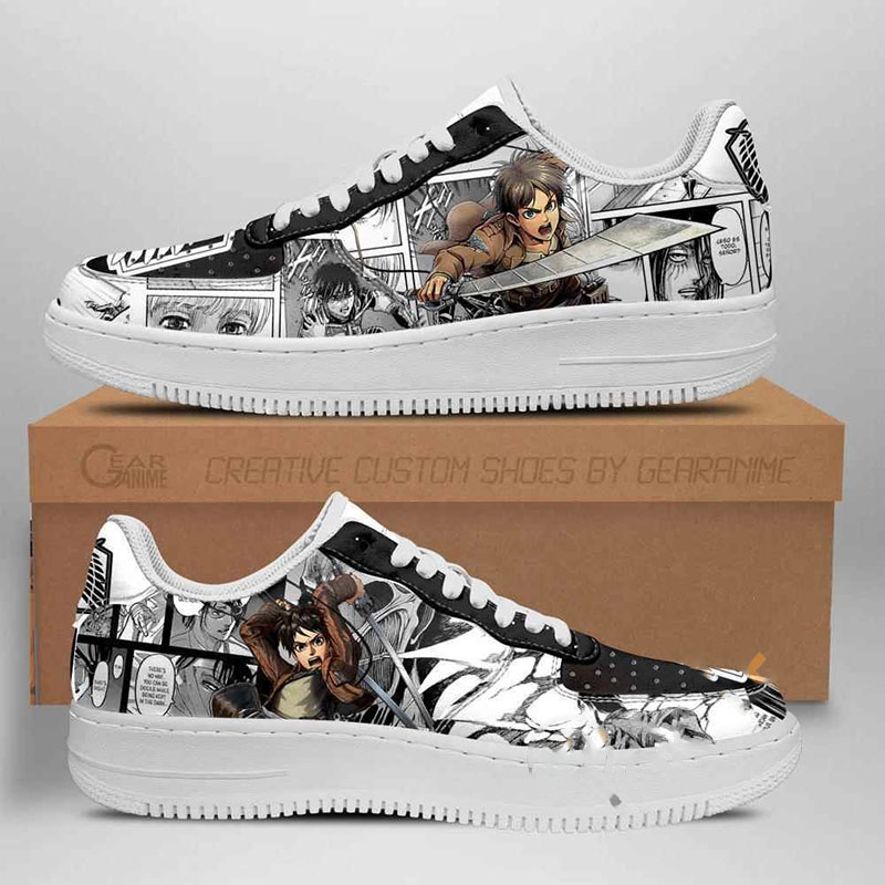 Attack On Titan Manga Anime Nike Air Force Shoes