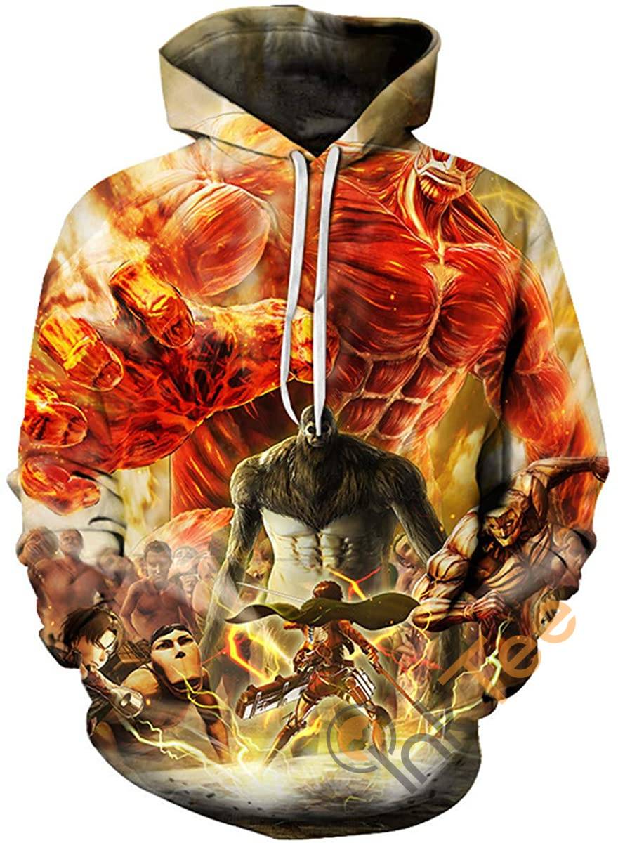 Attack On Titan Print Pullover With Front Pocket Hoodie 3D 4 Attack On Titan Print Pullover With Front Pocket Hoodie 3D