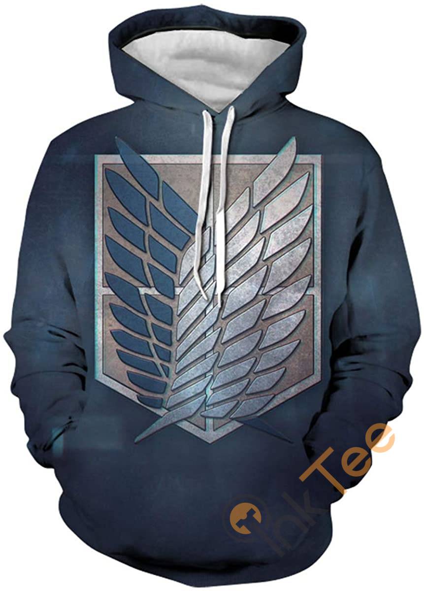 Attack On Titan Print Pullover With Front Pocket Hoodie 3D 9 Attack On Titan Print Pullover With Front Pocket Hoodie 3D