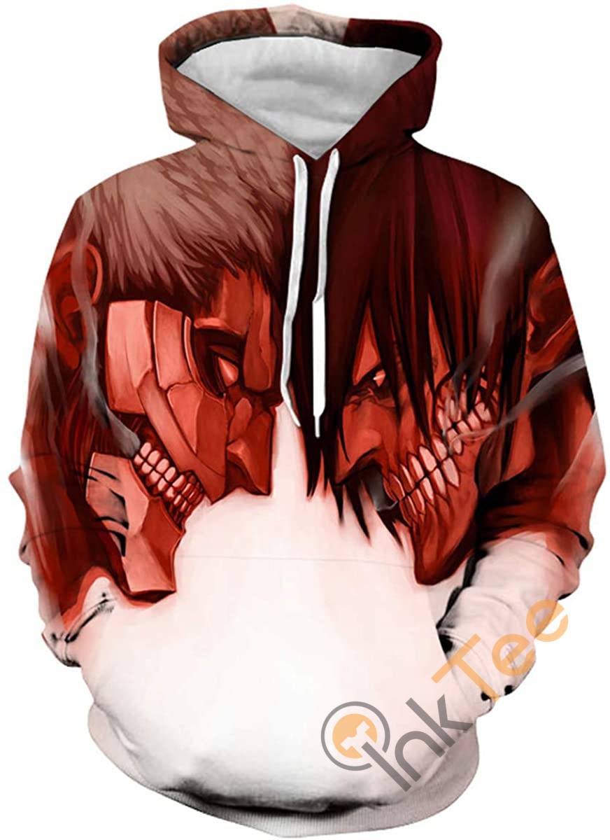 Attack On Titan Print Pullover With Front Pocket Hoodie 3D