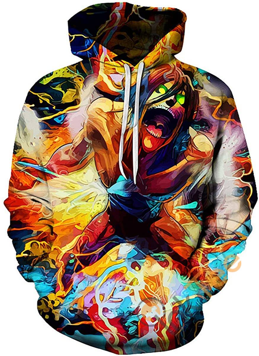 Attack On Titan Print Pullover With Front Pocket Hoodie 3D