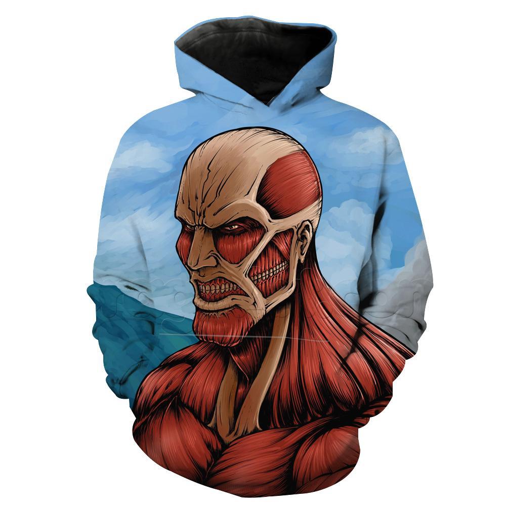 Attack On Titan Titan Face Anime Hoodie 3D 1 Attack On Titan Titan Face Anime Hoodie 3D