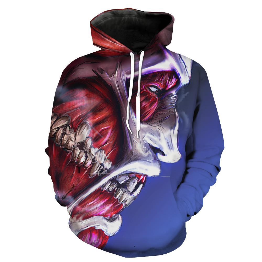 Attack On Titan Titan Face Hoodie 3D