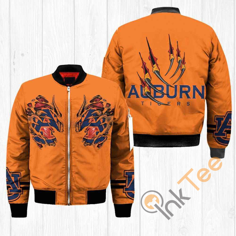 Auburn Tigers NCAA Claws Apparel Best Christmas Gift For Fans Bomber Jacket