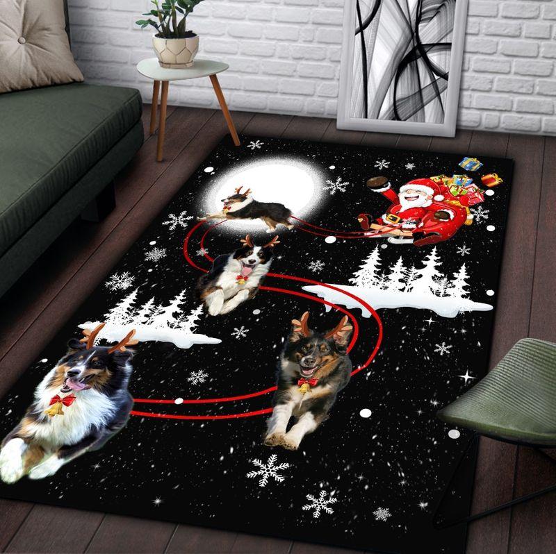 Australian Shepherd Reindeer Rectangle Limited Edition Rug 5 Australian Shepherd Reindeer Rectangle Limited Edition Rug