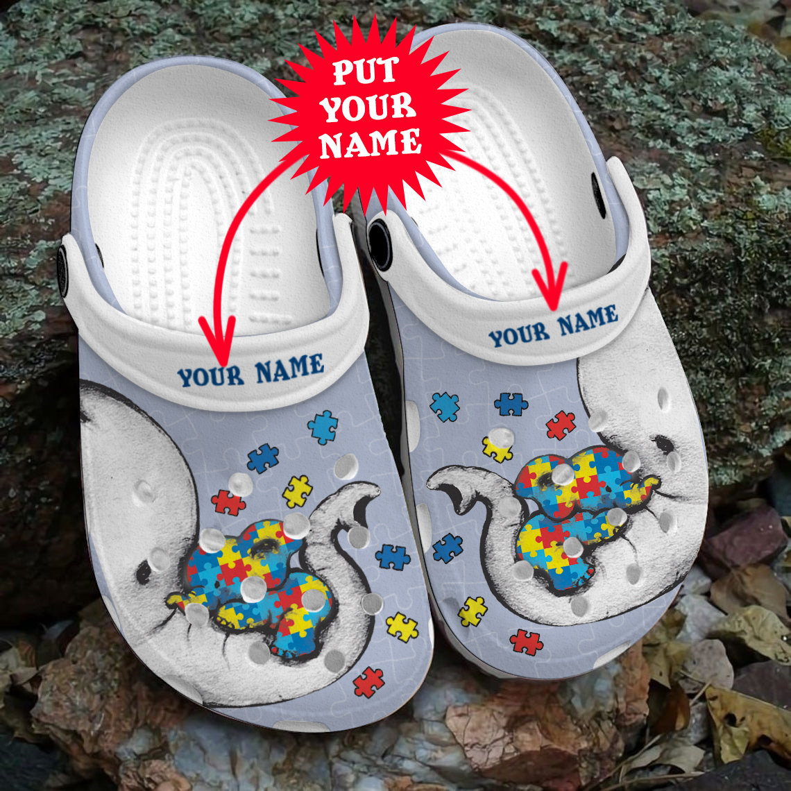 Unique Autism Crocs Clog Shoes
