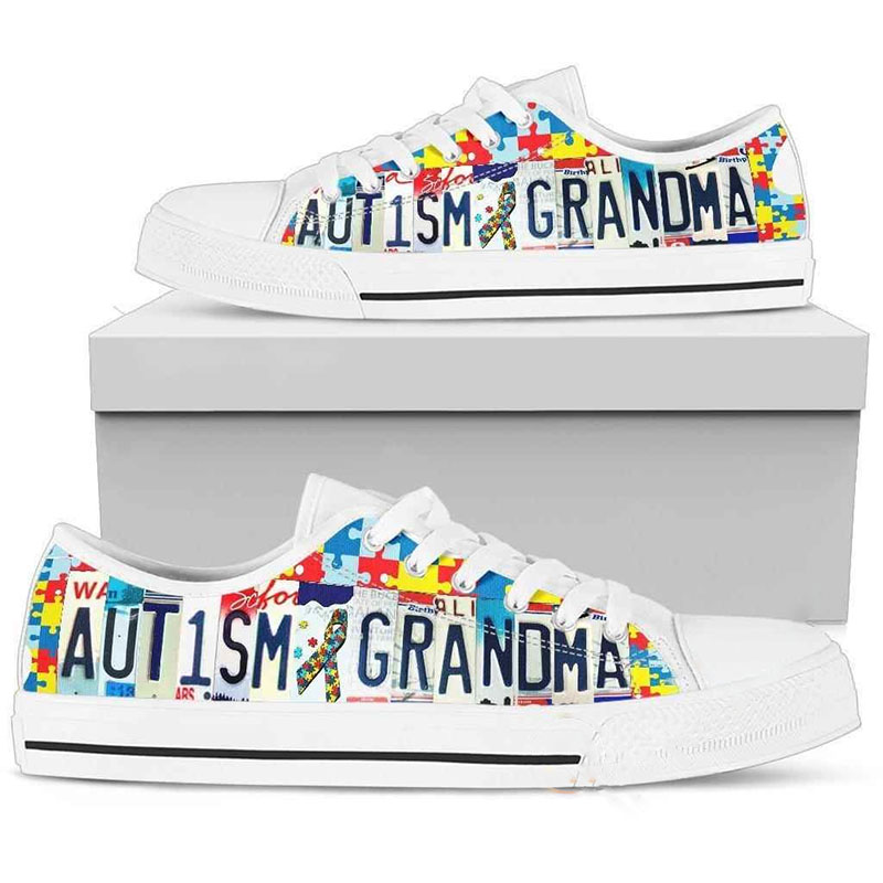 Autism Grandma Low Top Shoes 9 Autism Grandma Low Top Shoes