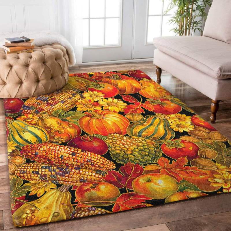 Retro Autumn Harvest Limited Edition Rug