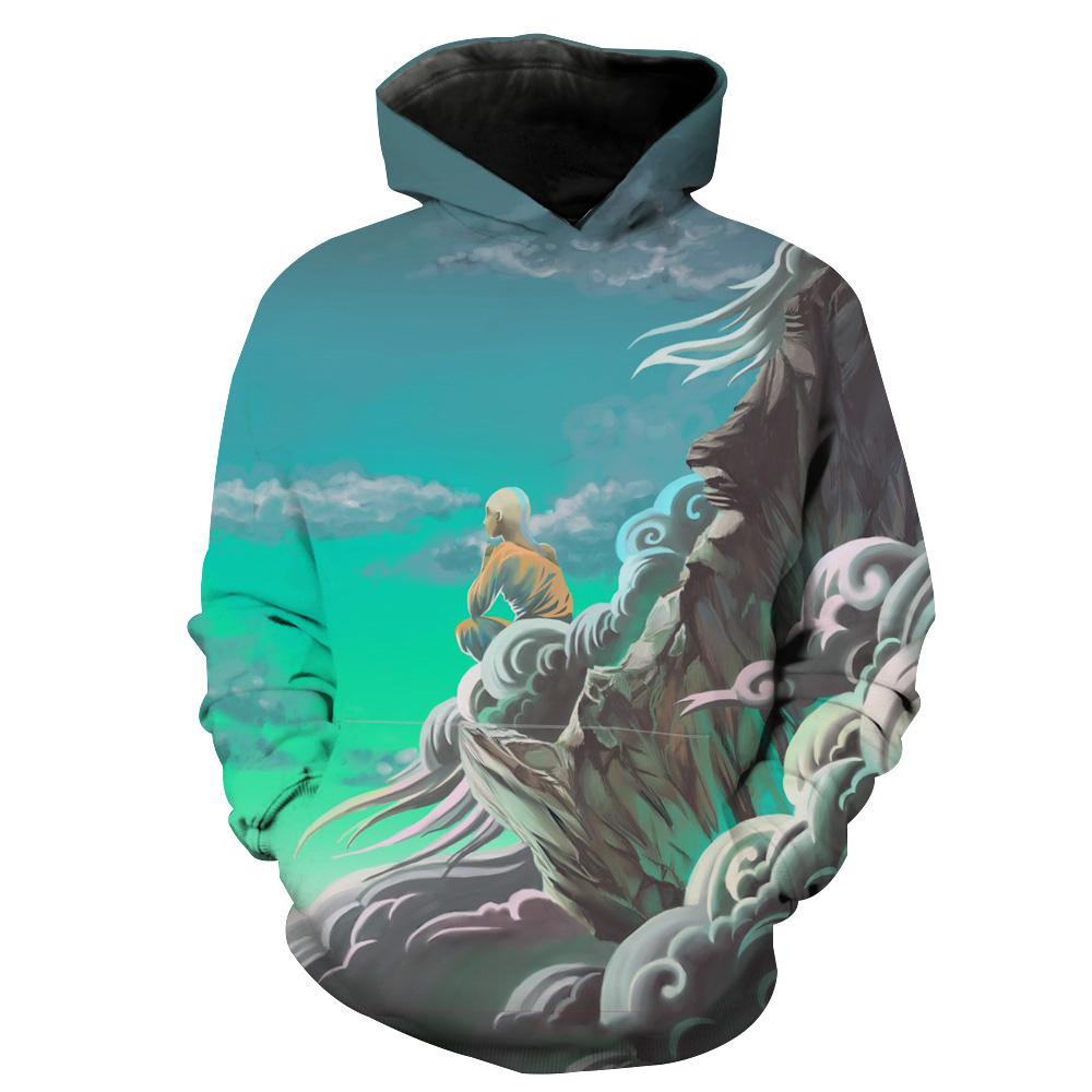 Avatar The Last Airbender Water Color Aang Hoodie 3D