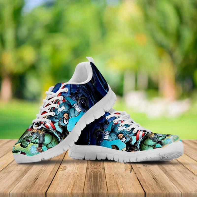 Avengers Characters Custom Painted Running Nike Roshe Shoes