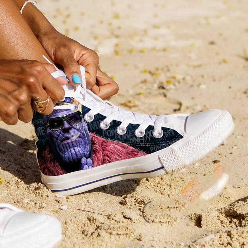 Avengers Custom Thanos Marvel Superhero Movie High Top Shoes