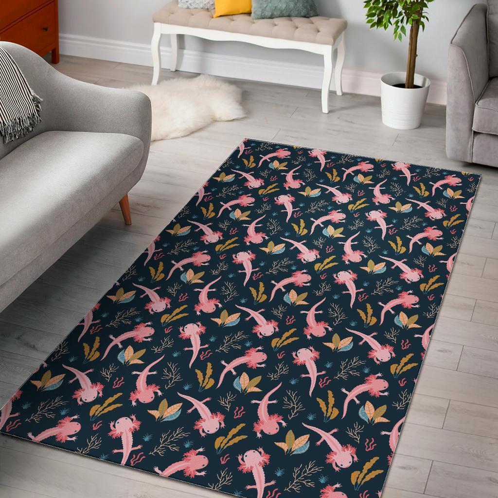 Axolotl Black Pattern Print Area Limited Edition Rug 5 Axolotl Black Pattern Print Area Limited Edition Rug