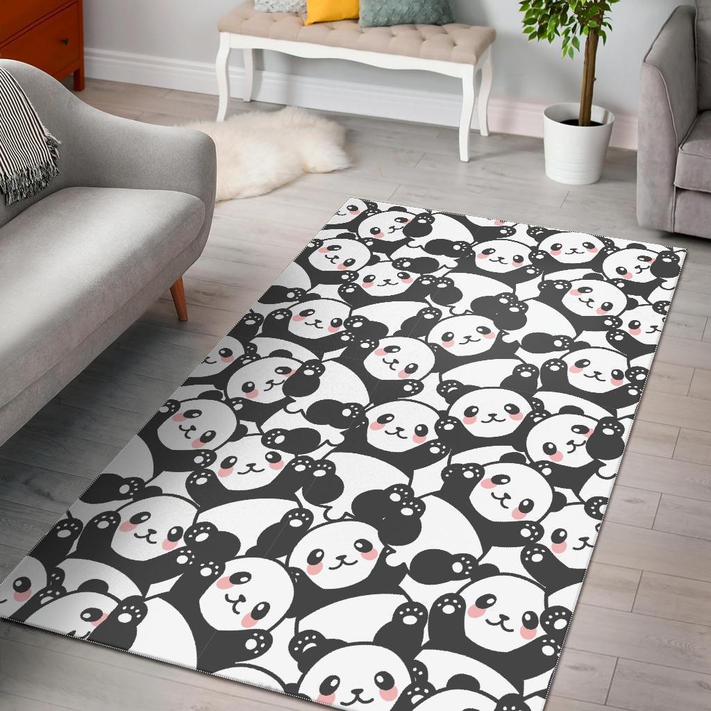 Baby Panda Pattern Print Area Limited Edition Rug 4 Baby Panda Pattern Print Area Limited Edition Rug