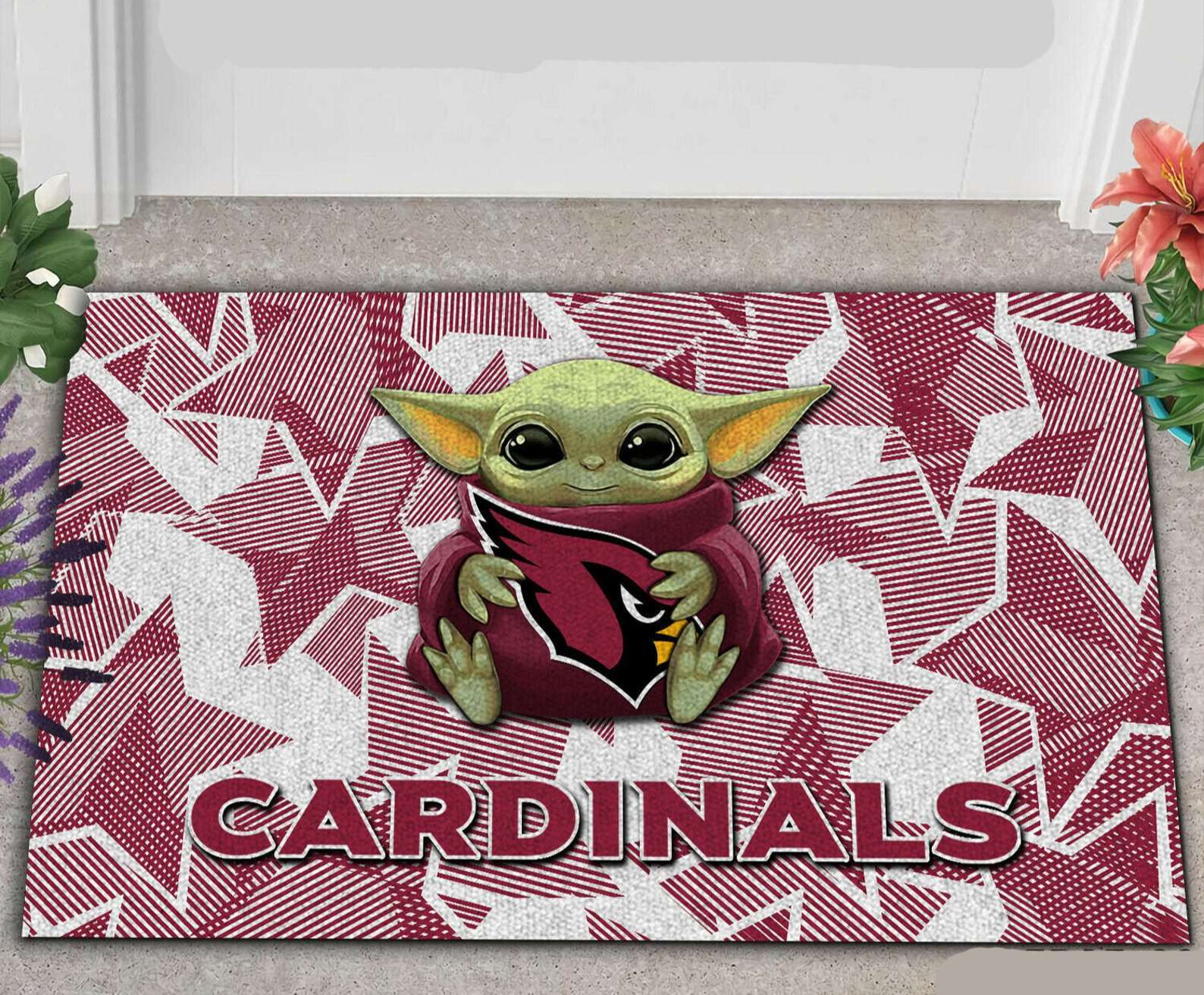 Baby Yoda Arizona Cardinals Doormat