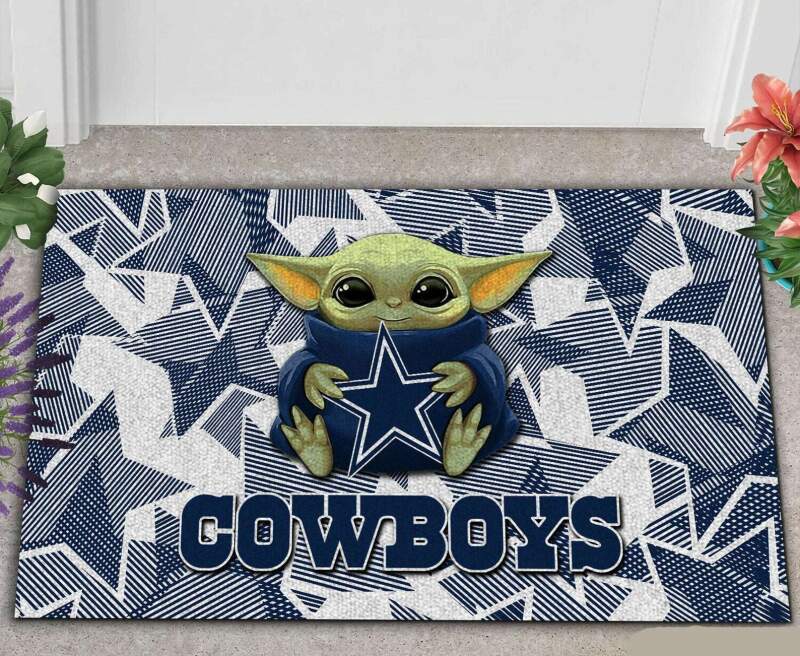 Baby Yoda Dallas Cowboys Doormat