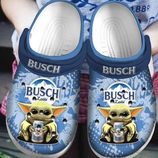 Baby Yoda Hug Busch Latte Crocs Clog Shoes 4 Baby Yoda Hug Busch Latte Crocs Clog Shoes