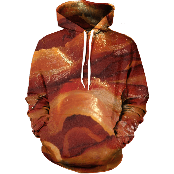 Bacon Strips Funny Foods Hoodie 3D 1 Bacon Strips Funny Foods Hoodie 3D