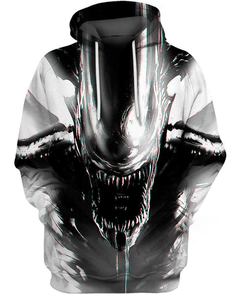 Badass Alien Hoodie 3D 4 Badass Alien Hoodie 3D