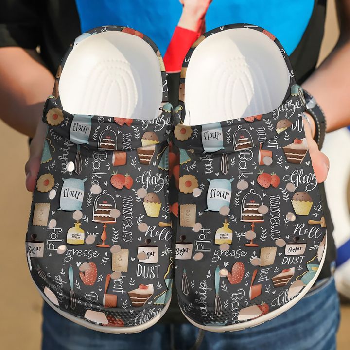 Baking Flour Crocs Clog Shoes