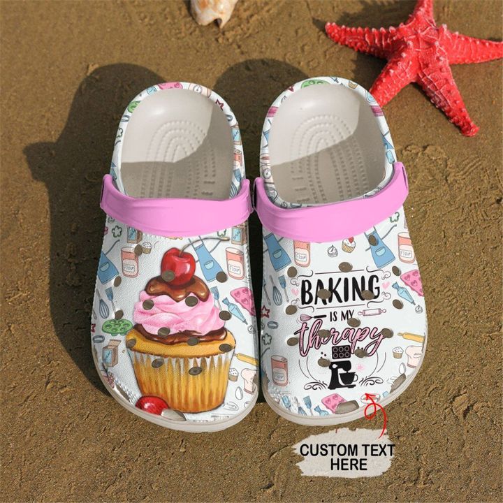 Baking Is My Therapy Crocs Clog Shoes
