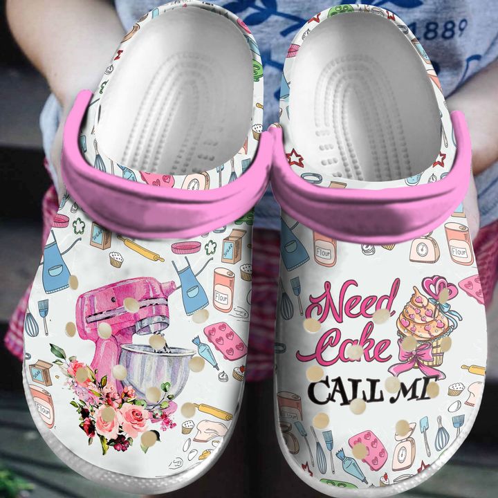 Baking Need Cake Call Me Crocs Clog Shoes