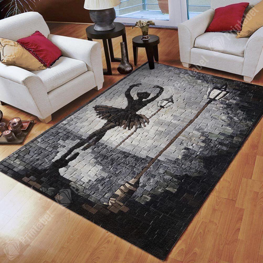 Ballet Under Street Light Black & White Limited Edition Rug