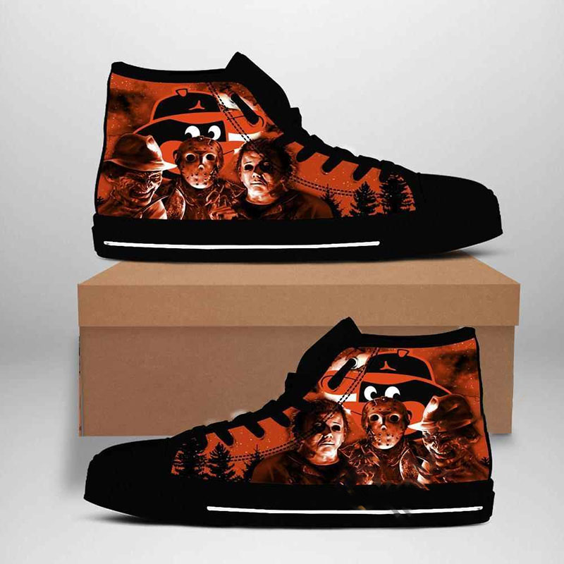 Baltimore Orioles Mlb Baseball High Top Shoes