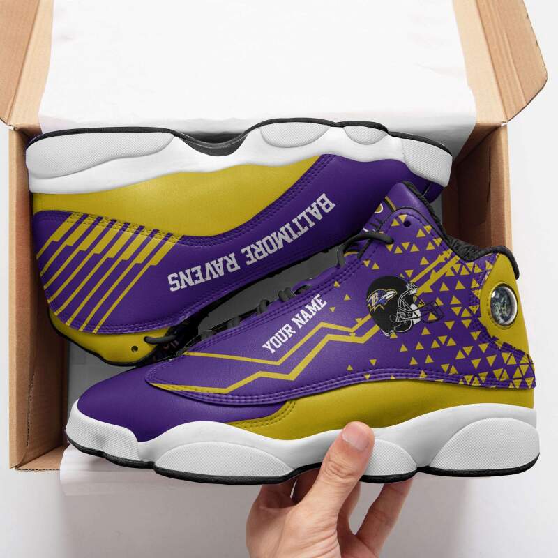 Unique New NFL Personalized Baltimore Ravens Air Jordan Shoes