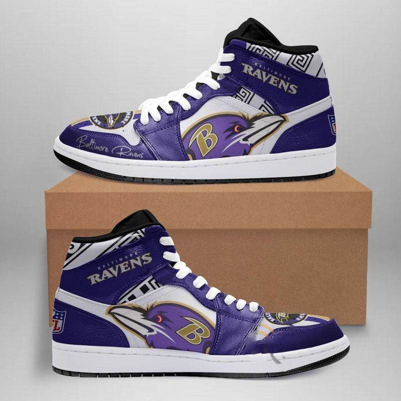 Baltimore Ravens Custom Air Jordan Shoes 1 Baltimore Ravens Custom Air Jordan Shoes