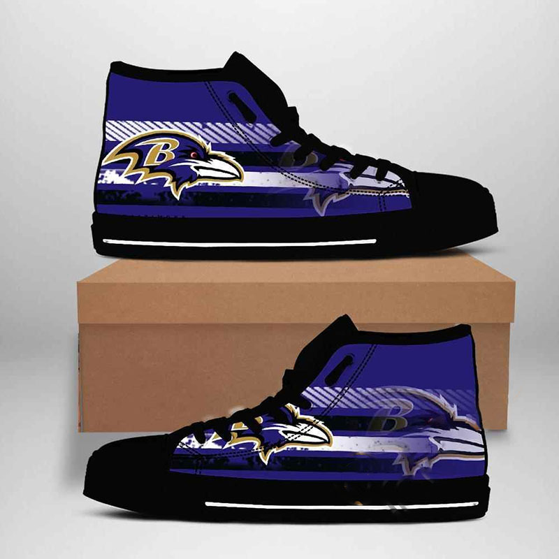 Baltimore Ravens Nfl Football High Top Shoes