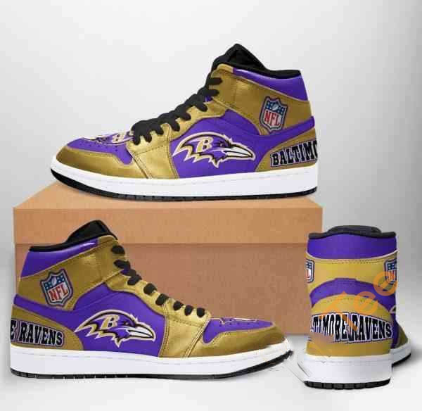 Baltimore Ravens Nfl Football Custom Air Jordan Shoes 4 Baltimore Ravens Nfl Football Custom Air Jordan Shoes