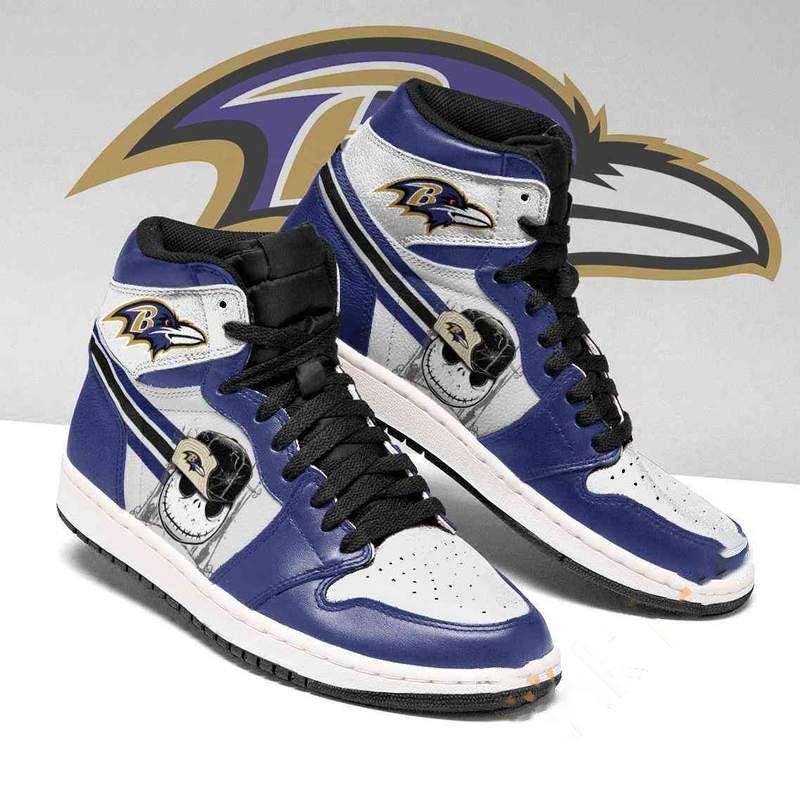 Baltimore Ravens Nfl Football Jack Skellington Custom Air Jordan Shoes 3 Baltimore Ravens Nfl Football Jack Skellington Custom Air Jordan Shoes