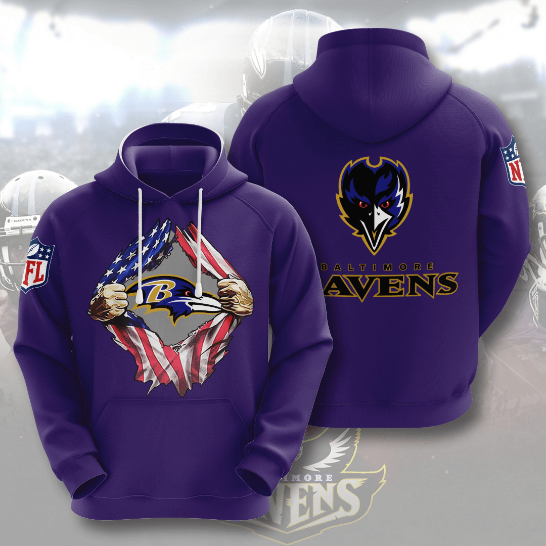 Baltimore Ravens Custom Hoodie 3D
