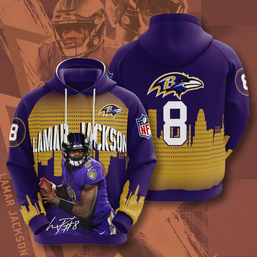 Baltimore Ravens Custom Hoodie 3D 2 Baltimore Ravens Custom Hoodie 3D