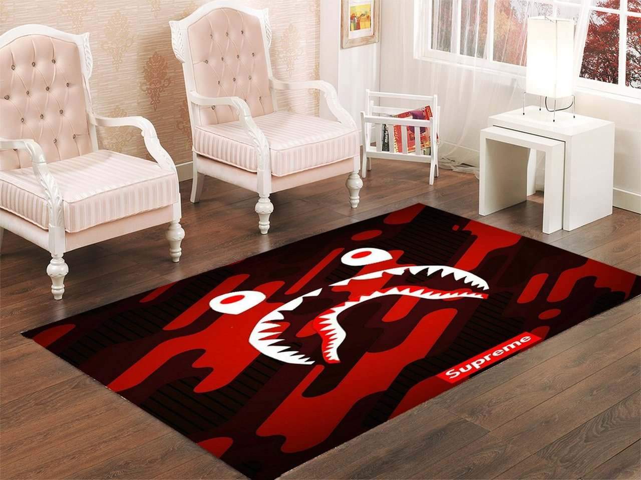 Bape Supreme Red Area Limited Edition Rug
