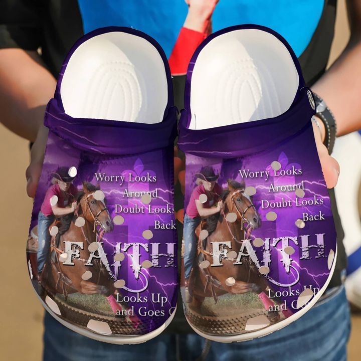 Barrel Racing Faith Looks Up And Goes On Crocs Clog Shoes