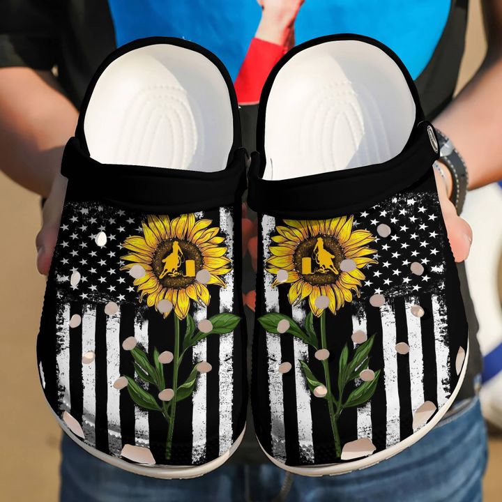Barrel Racing Flag Crocs Clog Shoes 7 Barrel Racing Flag Crocs Clog Shoes