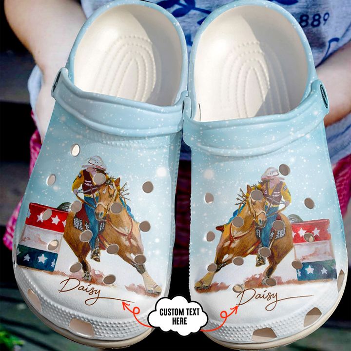 Barrel Racing Girl Loves Crocs Clog Shoes
