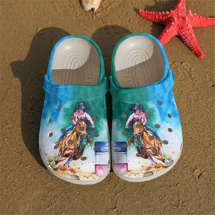 Barrel Racing Girl Crocs Clog Shoes