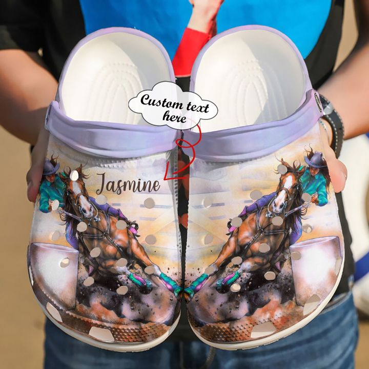 Barrel Racing Personalized Girl Crocs Clog Shoes