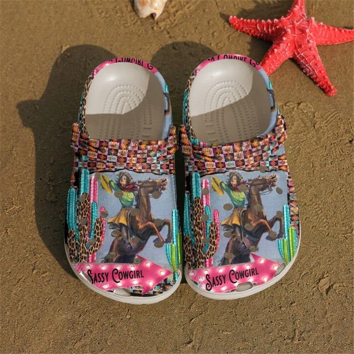 Barrel Racing Sassy Cowgirl Crocs Clog Shoes